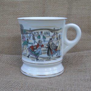 Vintage Currier & Ives Skating Pond Shaving Mug